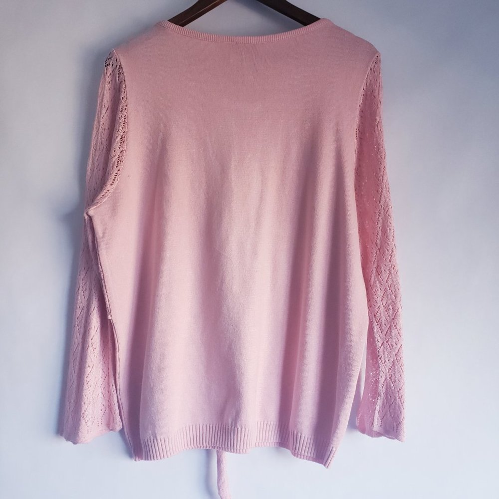 Lane Bryant Pink knit top - Picture 2 of 7